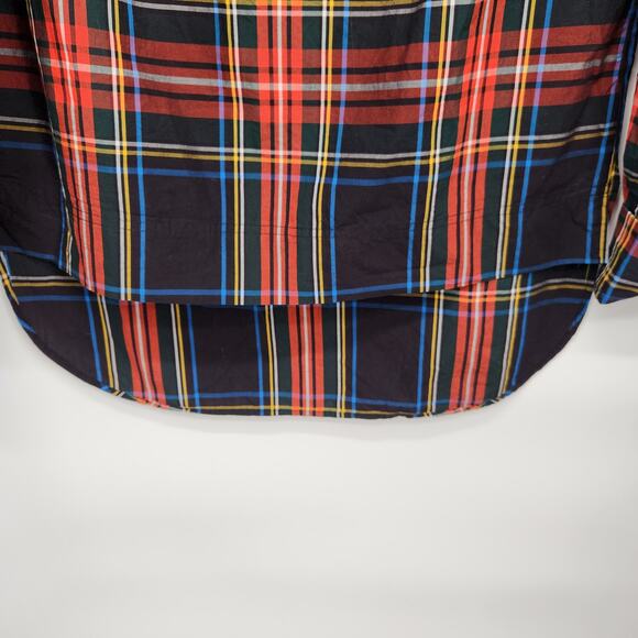 J.Crew Plaid Funnelneck Shirt in Stewart tartan with Jeweled Buttons Women's 4 - Picture 8 of 12